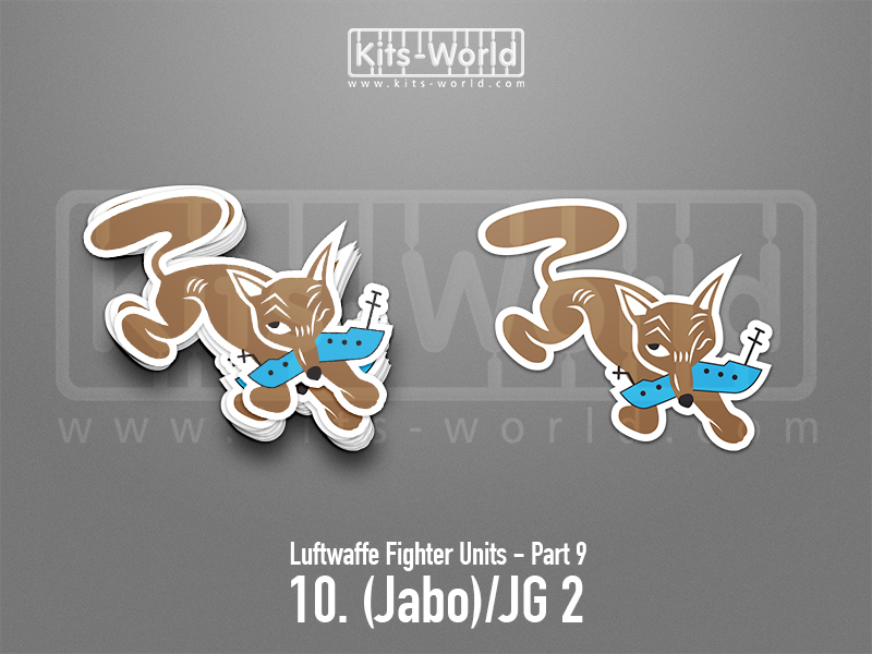 Kitsworld SAV Sticker - Luftwaffe Fighter Units - 10. (Jabo)/JG 2 W:100mm x H:86mm (Jabo)/JG 2 